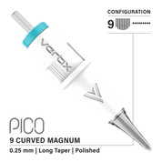 Confezione da 20 cartucce Vertix Pico Magnum Curved Long Taper - mrpmu