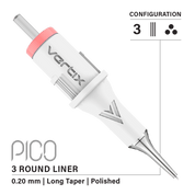 Confezione da 20 cartucce Vertix Pico Round Liner Long Taper - mrpmu
