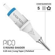 Confezione da 20 cartucce Vertix Pico Round Shader Long Taper - mrpmu