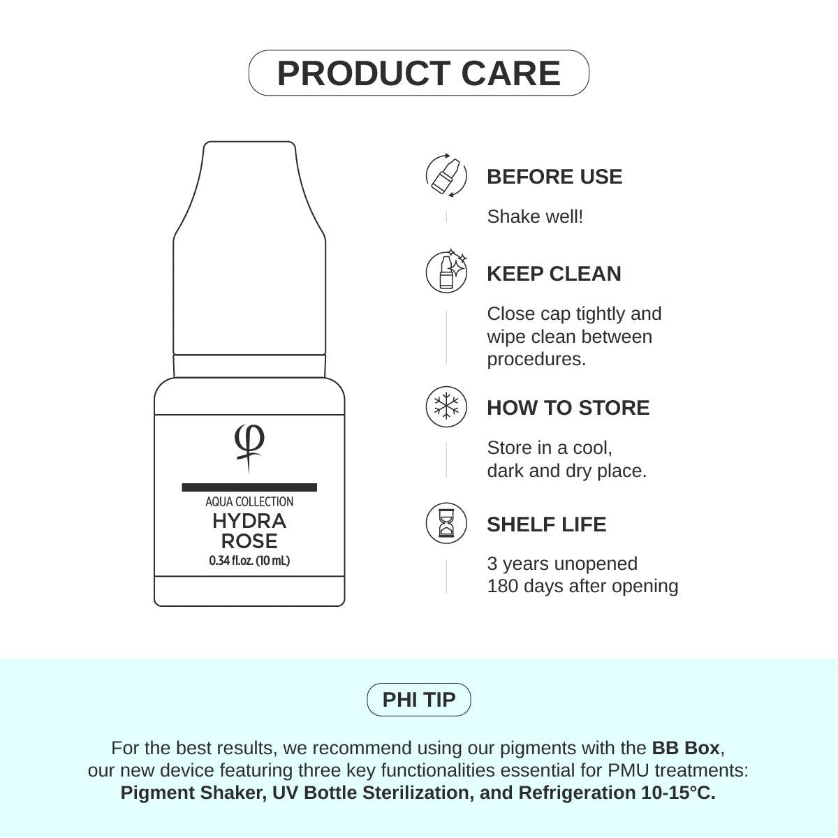 Hydra Rose PMU pigment 10ml - Mr.PMU