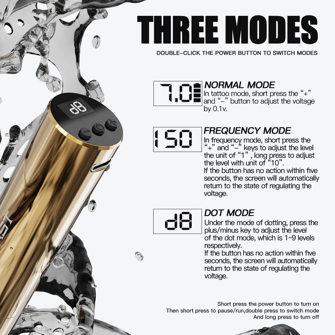 Macchina per tatuaggi Dragonhawk Mast Tour Y22 Wireless Pen PMU - mrpmu