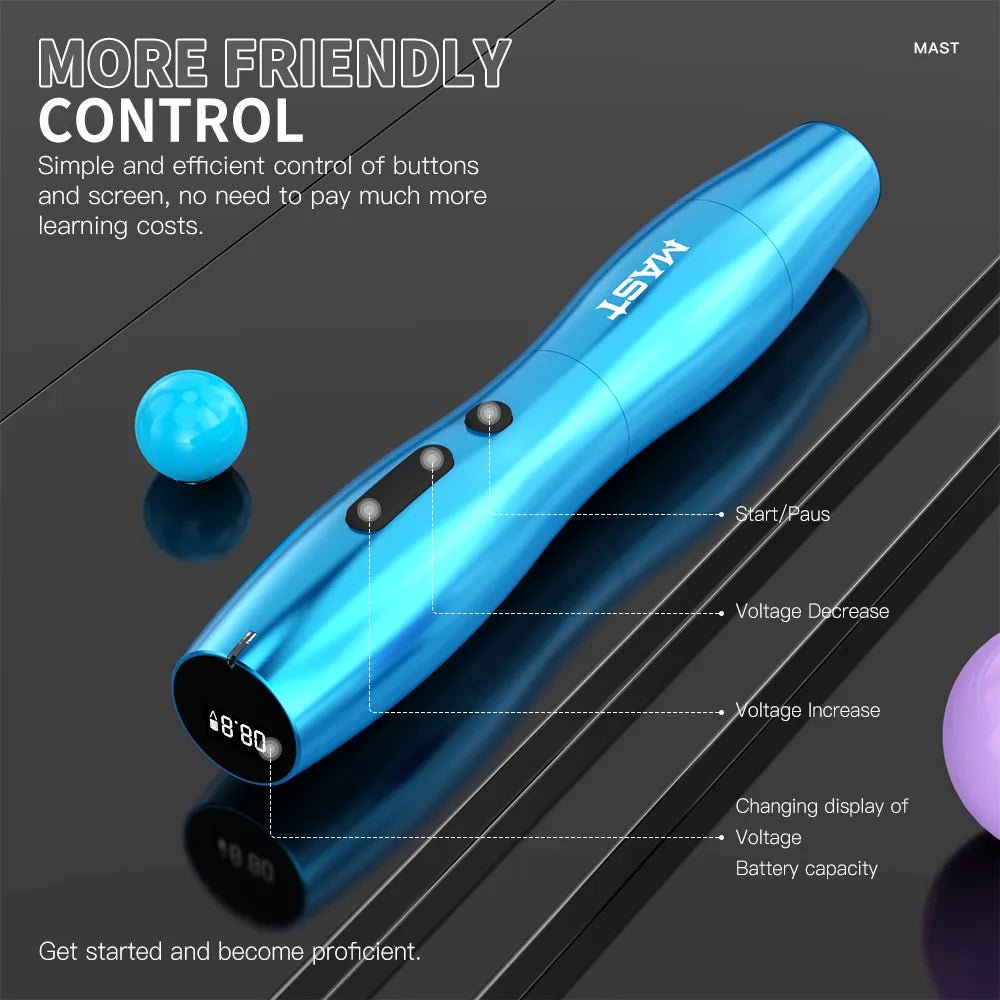 Macchina per tatuaggi senza fili con corsa di 2,5 mm per il trucco permanente Dragonhawk | Mast P20 - mrpmu