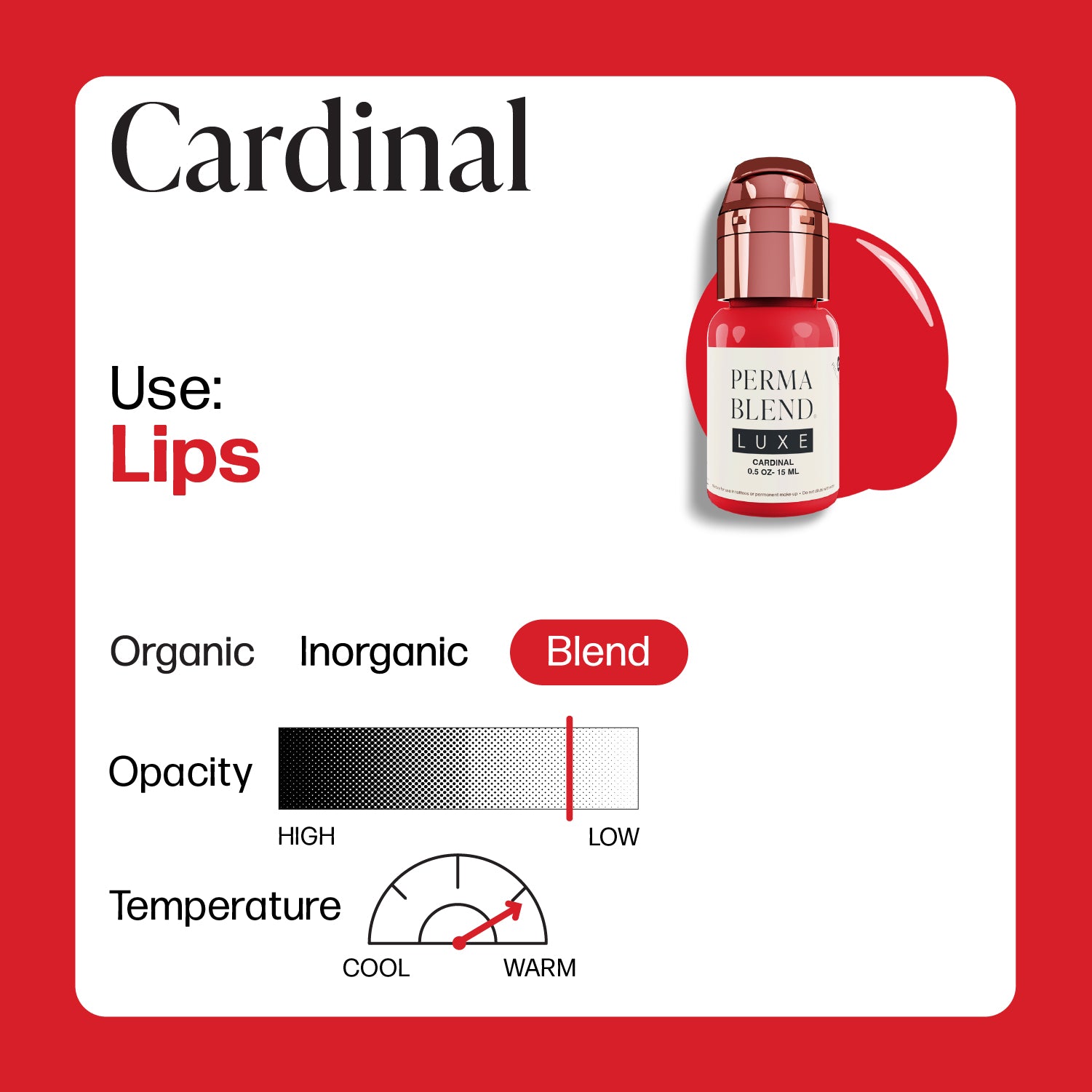 Perma Blend Luxe PMU Ink - Cardinal 15ml - mrpmu