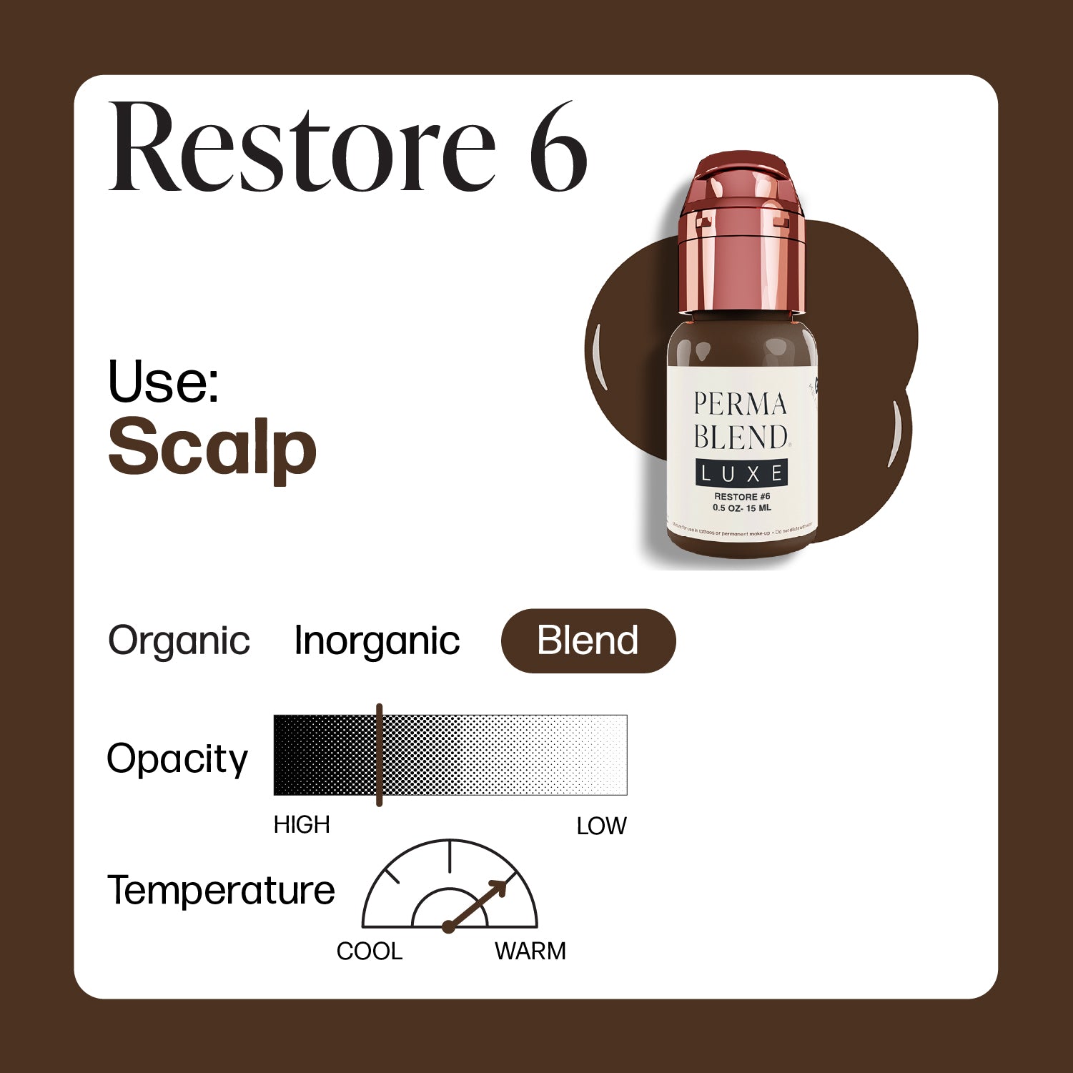 Perma Blend Luxe PMU Ink - Restore #6 15ml - mrpmu
