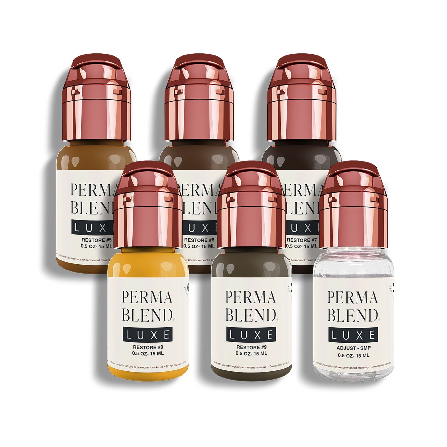 Perma Blend Luxe PMU Ink - Stevey G. Restore Set - 6x15ml - mrpmu