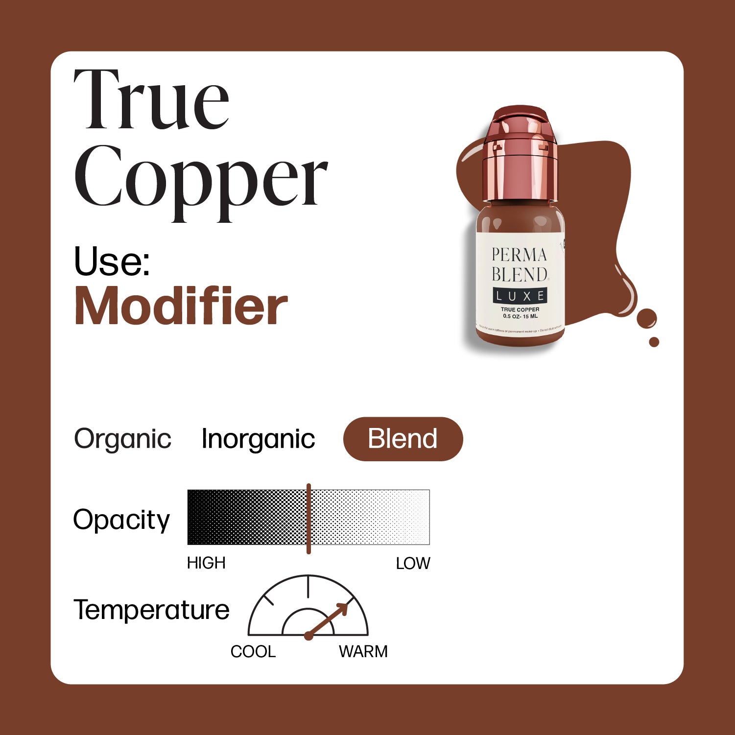 Perma Blend Luxe PMU Ink - True Copper 15ml - mrpmu