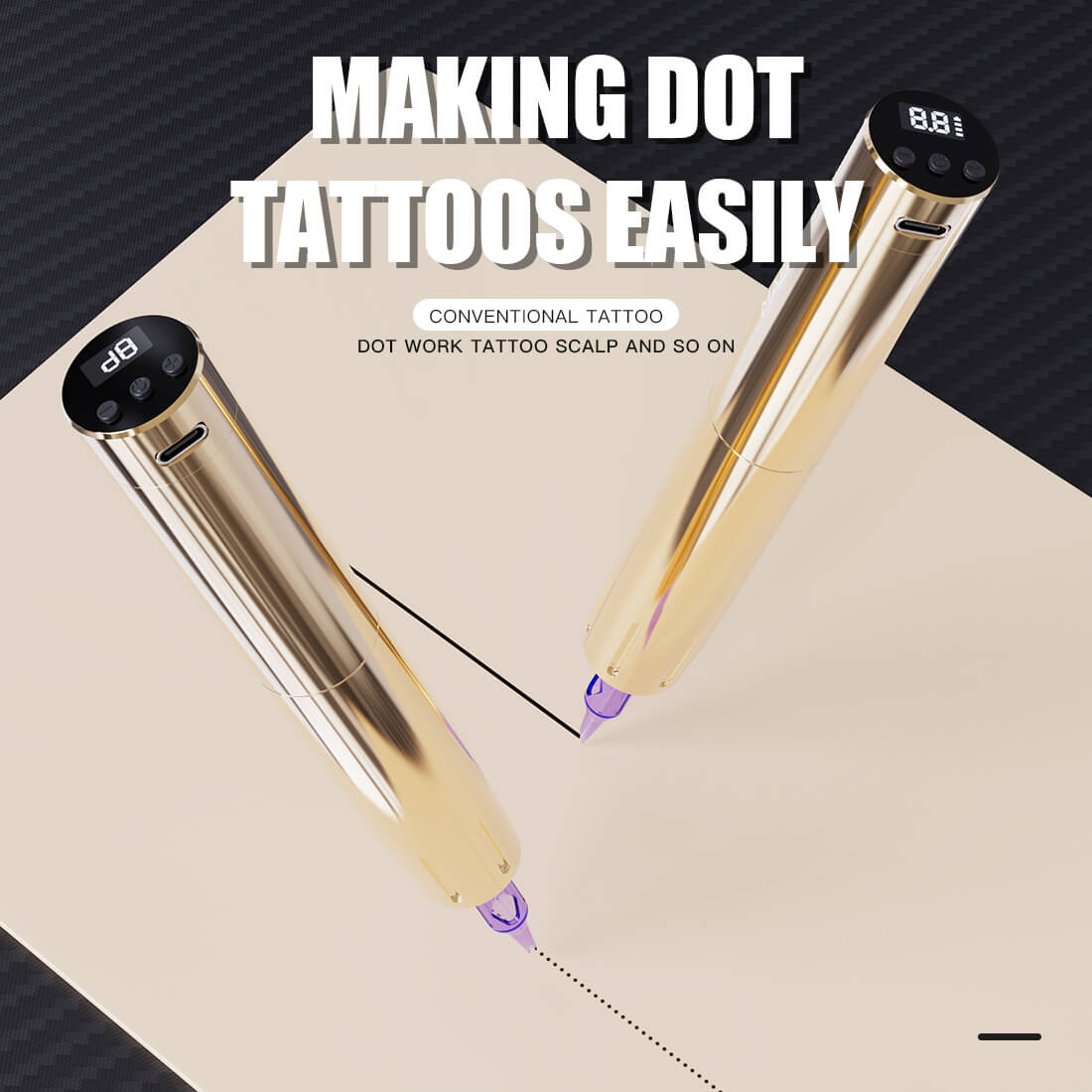 Máquina de tatuajes Dragonhawk Mast Tour Y22 Wireless Pen PMU - mrpmu