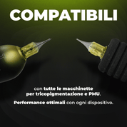 Agujas de Tricopigmentación 0403RL – 0.15mm SMP - Black Rain Hairlines - 20 cartuchos - Mr.PMU
