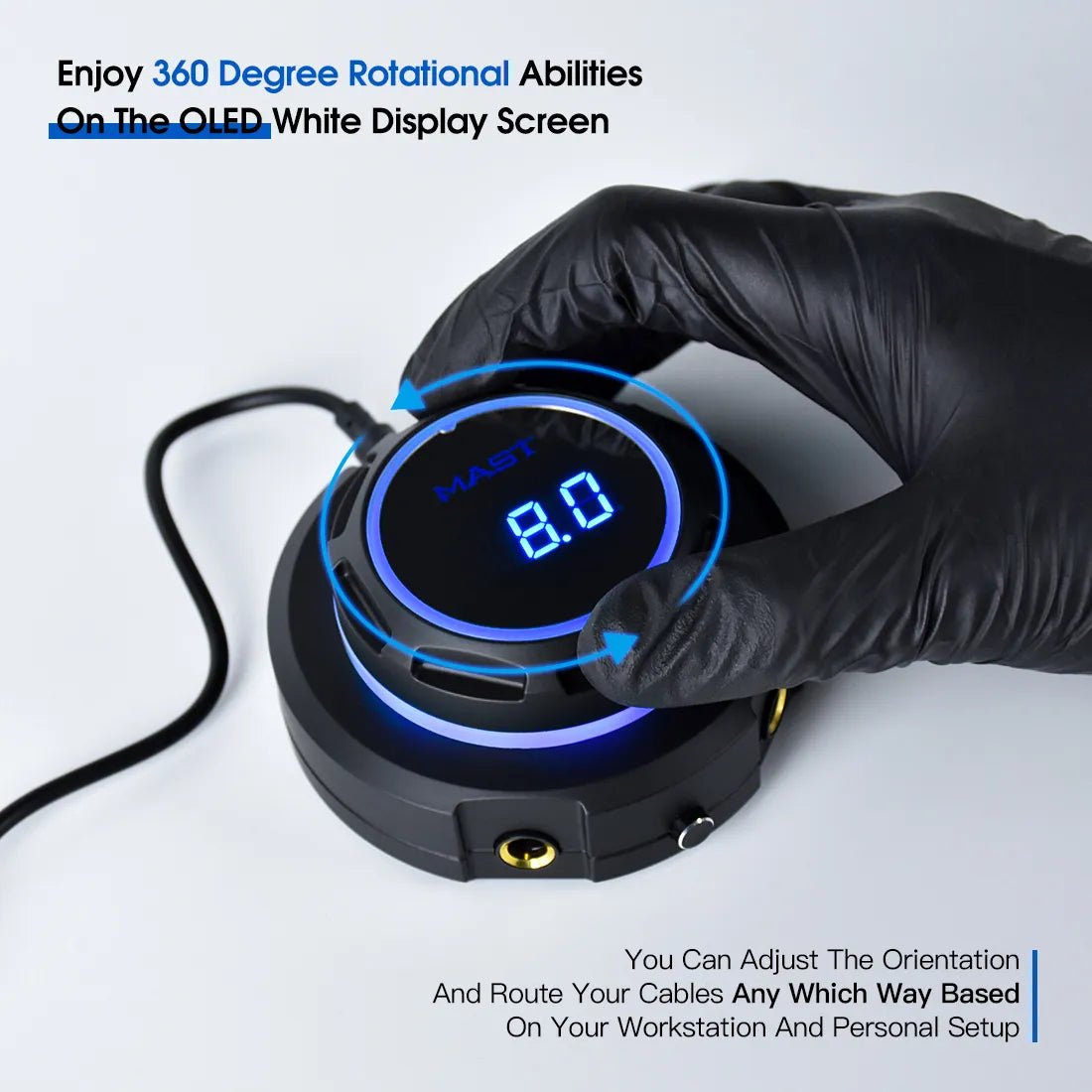 Fuente de alimentación para Tatuajes Dragonhawk Mast Halo con Doble Modo de Arranque para Máquinas de Tatuajes - mrpmu