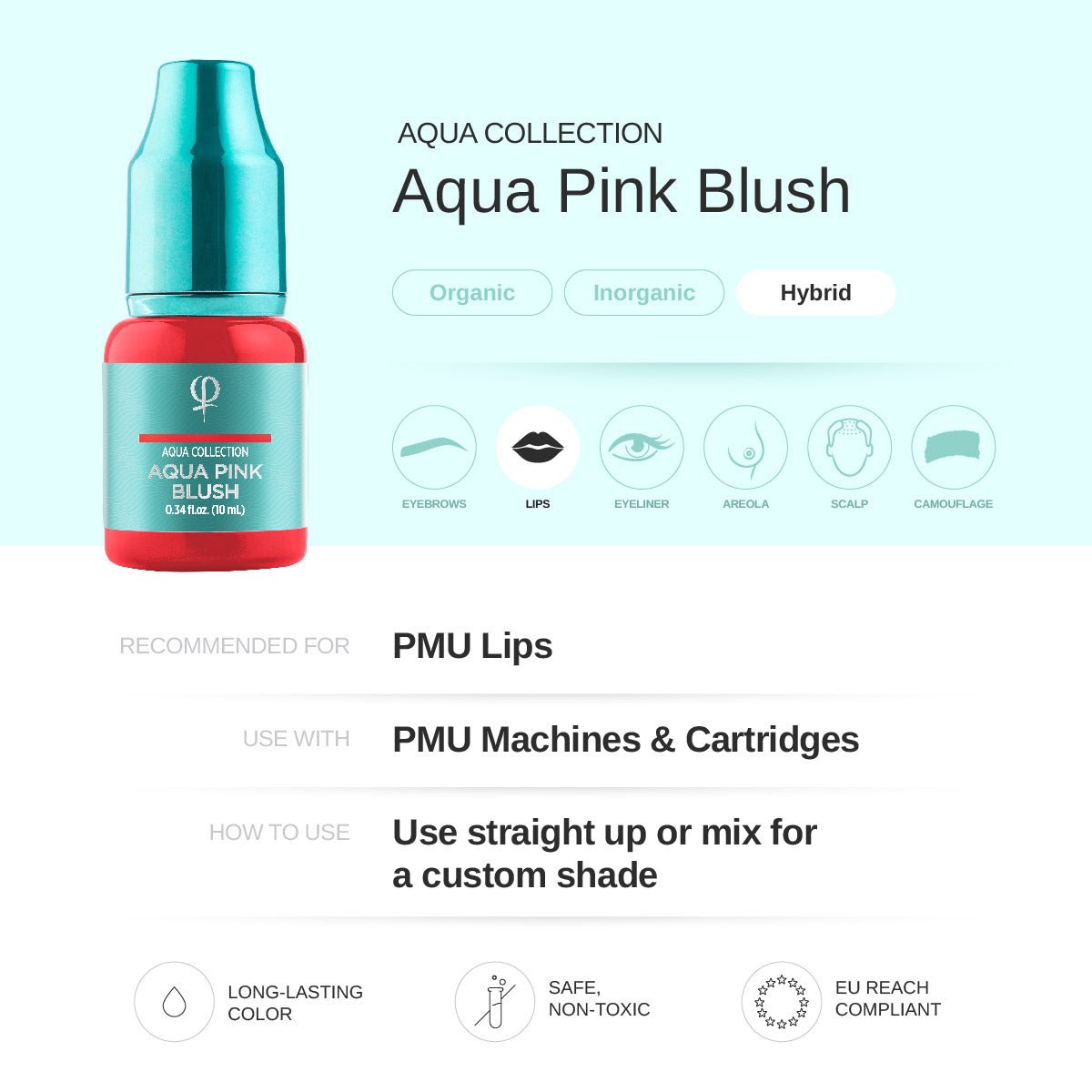 Pigmento Aqua Pink Blush PMU 10ml - Mr.PMU