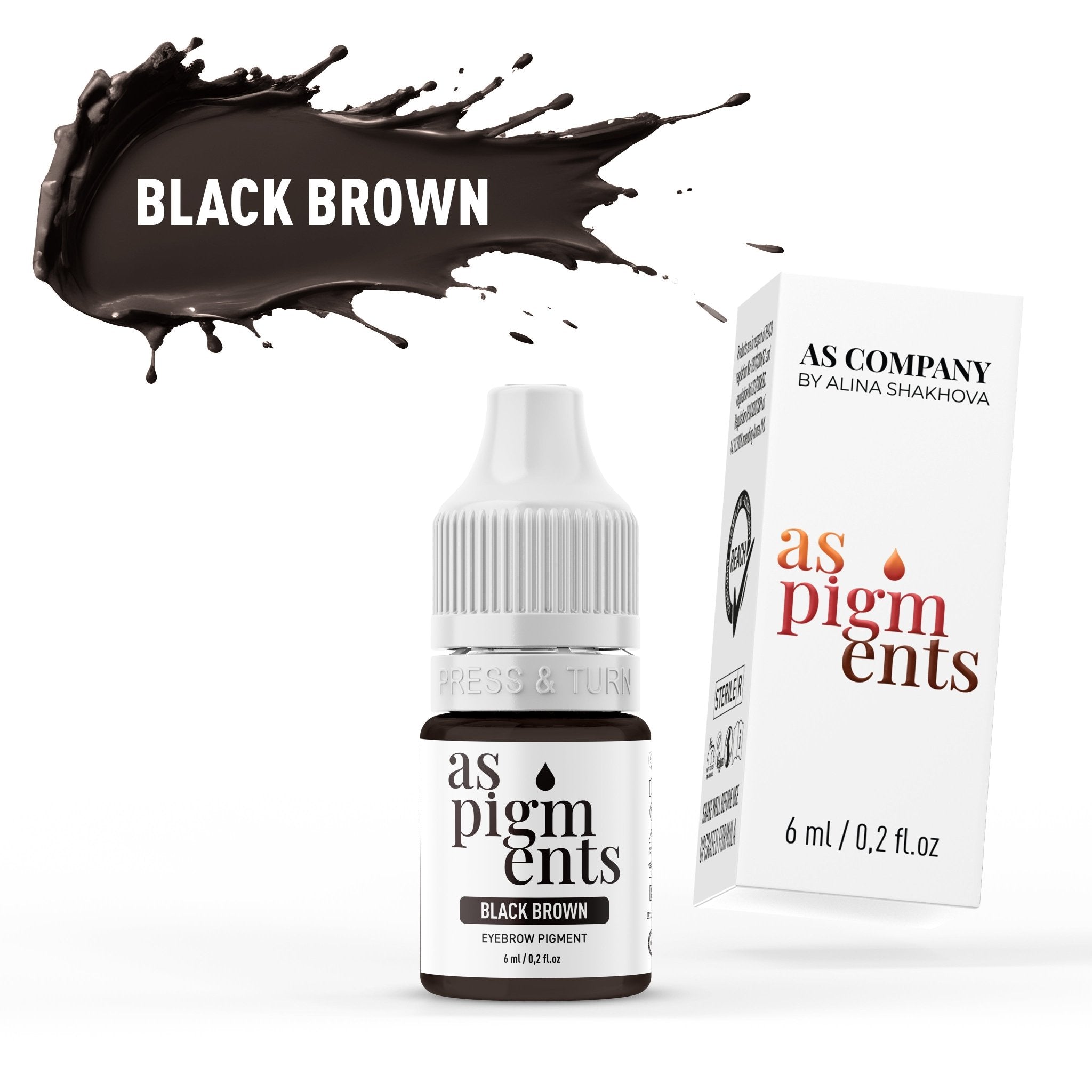 AS Pigments - BLACK BROWN Brow Pigment - mrpmu