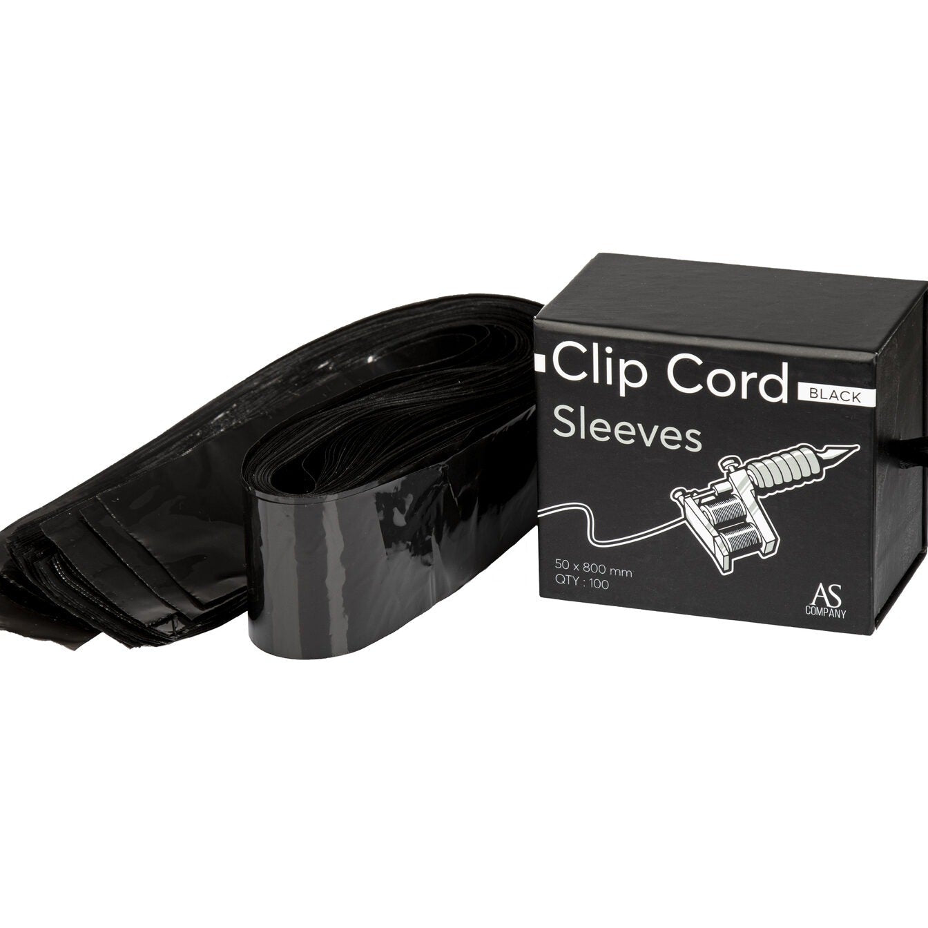 AS Pigments - Clip Cord Sleeves (Black), 100 pcs - Mr.PMU