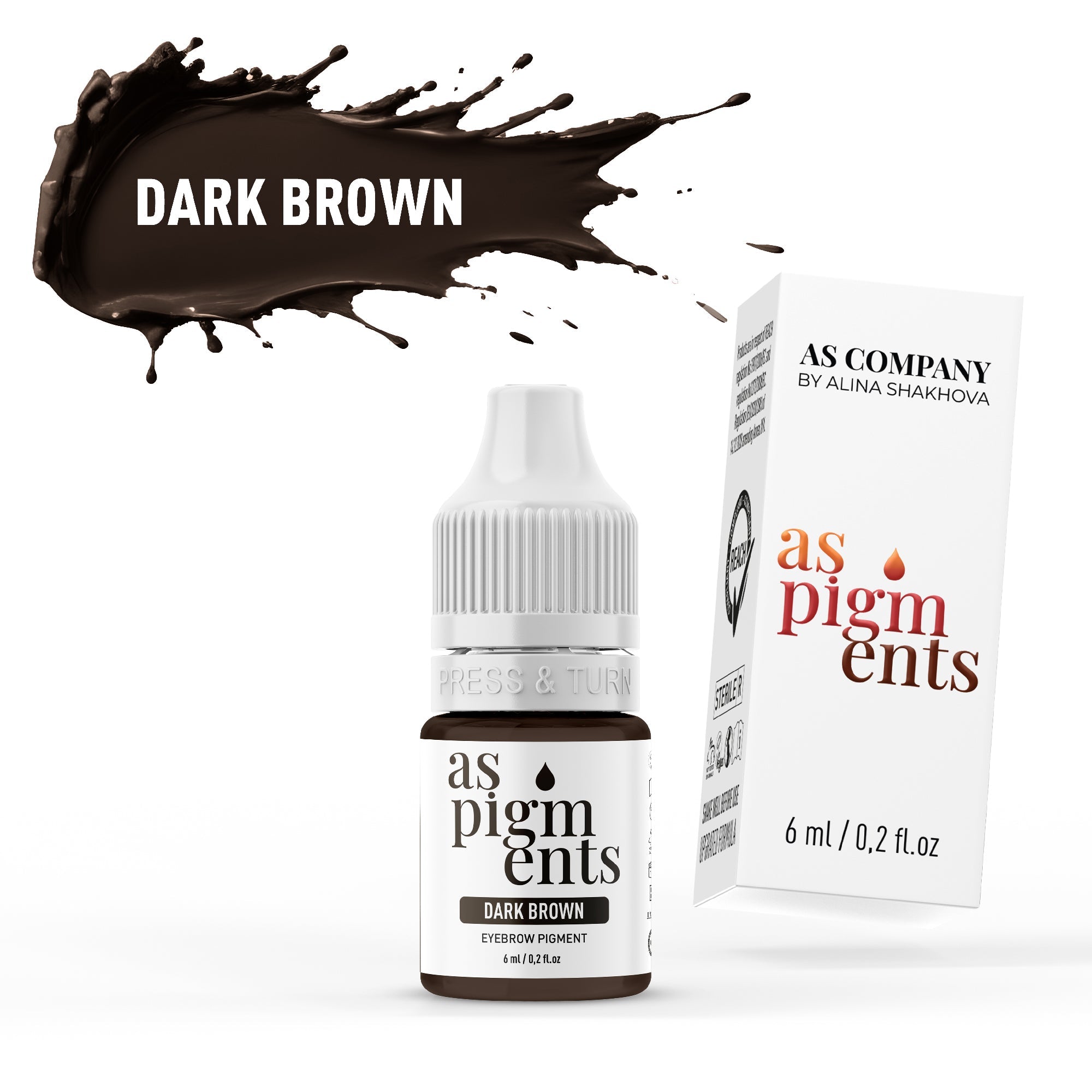 AS Pigments - DARK BROWN Brow Pigment - mrpmu