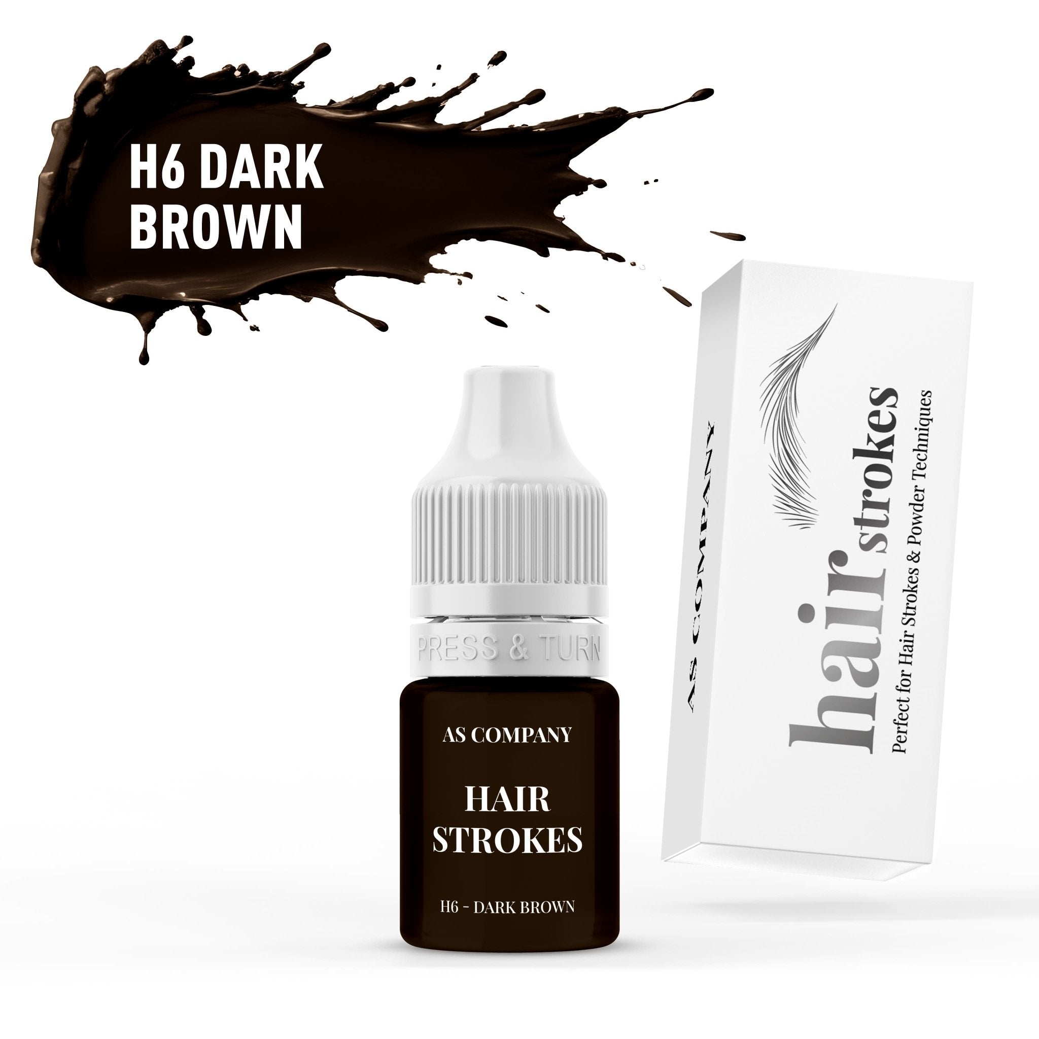 AS Pigments - H6 DARK BROWN Hair Strokes 6 ml - Mr.PMU