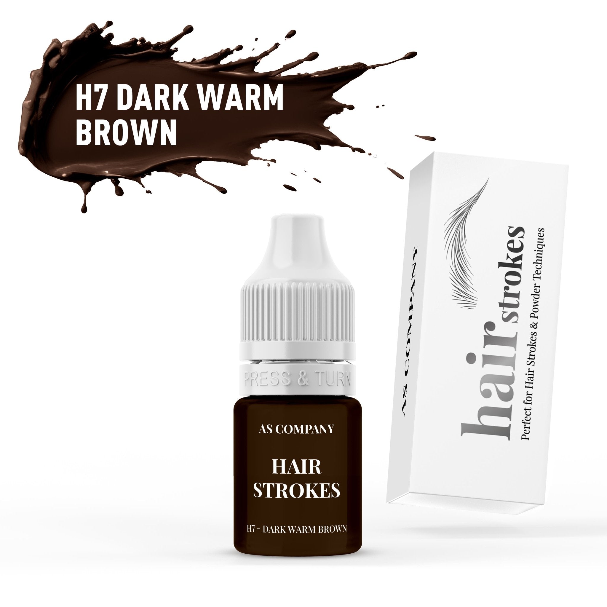 AS Pigments - H7 DARK WARM BROWN Hair Strokes 6 ml - Mr.PMU