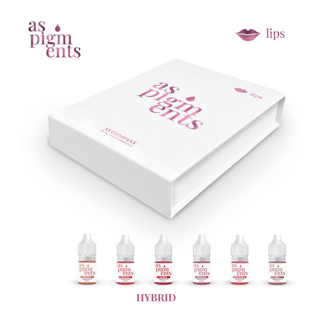 AS PIGMENTS - Set de Labios HYBRID 6 pcs x 6 ml - Mr.PMU