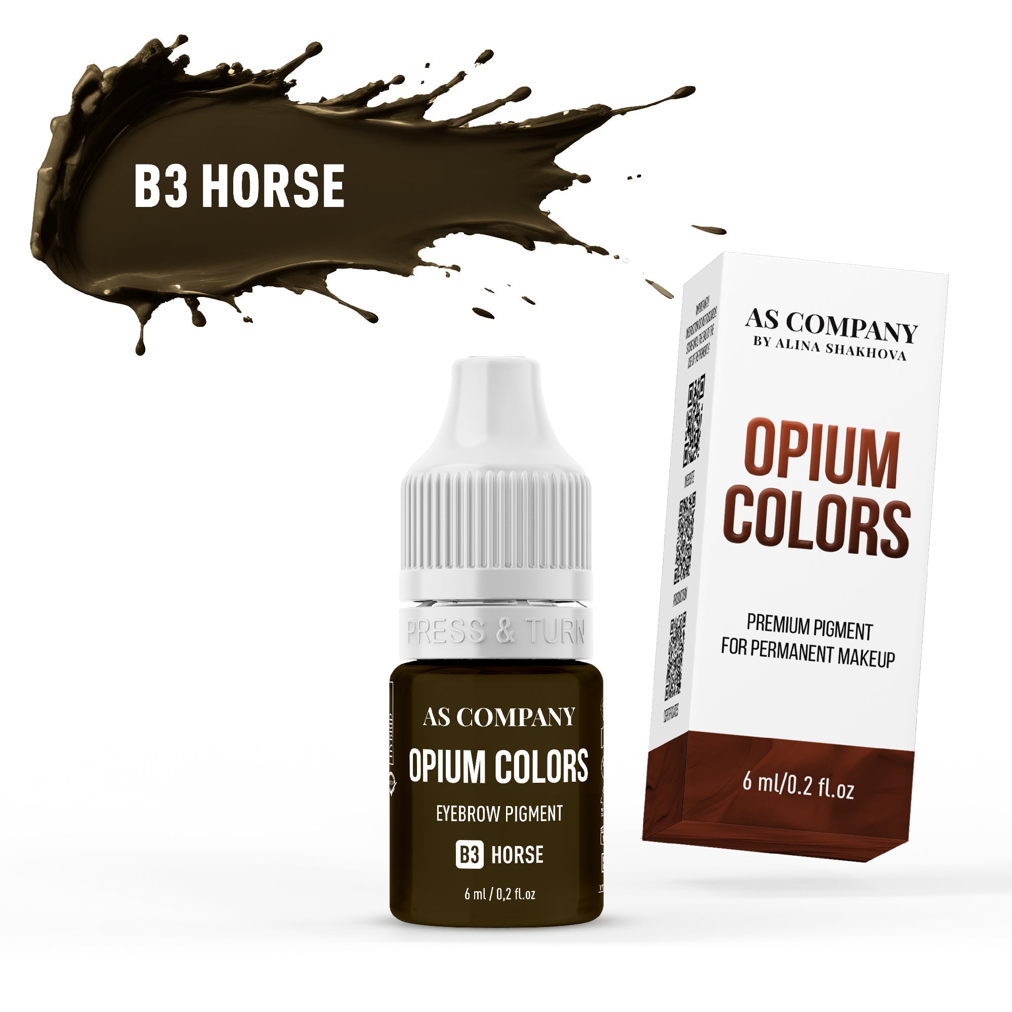 AS Pigments - OPIUM COLORS B3 HORSE brow pigment - mrpmu