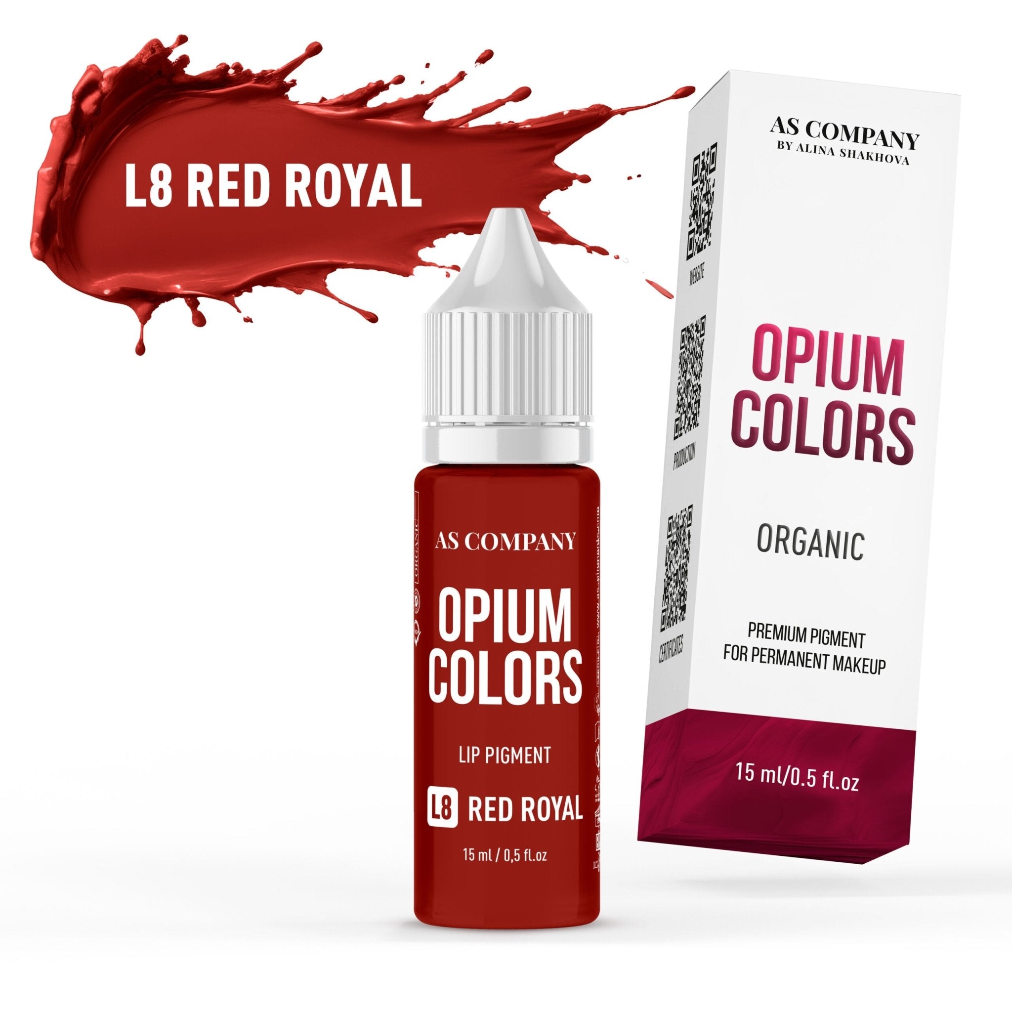 AS Pigments - Pigmento labial OPIUM COLORS L8 RED ROYAL ORGÁNICO - mrpmu