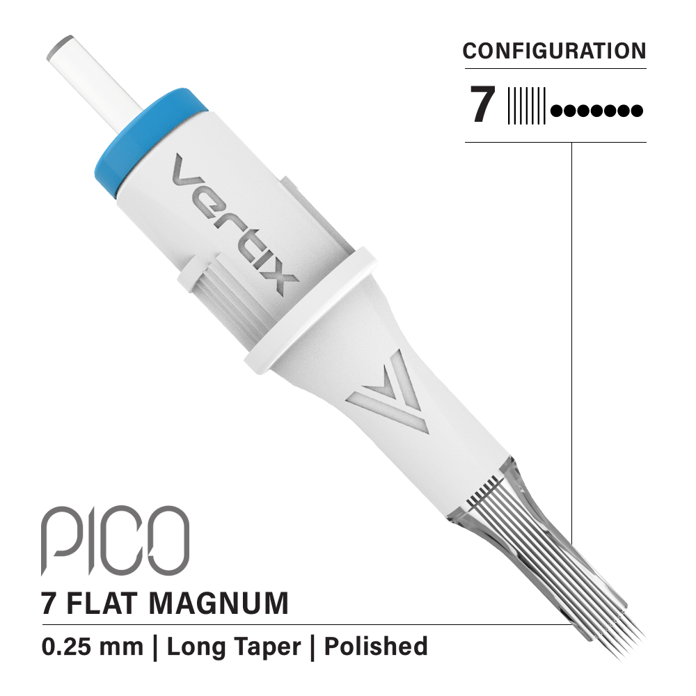 Paquete de 20 cartuchos Vertix Pico Magnum Flat Long Taper - mrpmu