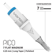 Paquete de 20 cartuchos Vertix Pico Magnum Flat Long Taper - mrpmu