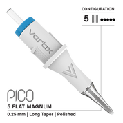 Paquete de 20 cartuchos Vertix Pico Magnum Flat Long Taper - mrpmu