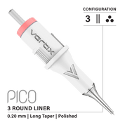 Confezione da 20 cartucce Vertix Pico Round Liner Long Taper - mrpmu