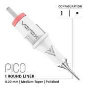 Paquete de 20 cartuchos Vertix Pico Round Liner Medium Taper - mrpmu