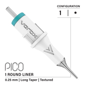 Paquete de 20 cartuchos Vertix Pico Round Liner Textured Long Taper - mrpmu