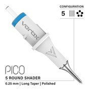 Confezione da 20 cartucce Vertix Pico Round Shader Long Taper - mrpmu