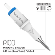 Confezione da 20 cartucce Vertix Pico Round Shader Long Taper - mrpmu