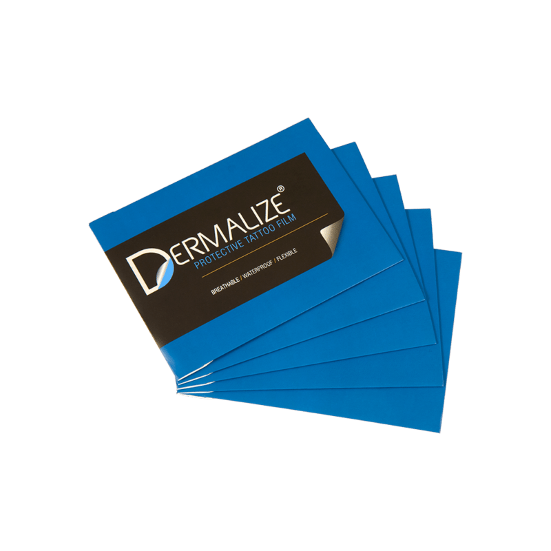 Dermalize - 5 Hojas Pre - Cortadas de Película Protectora para Tatuajes 15 x 10 cm - Mr.PMU