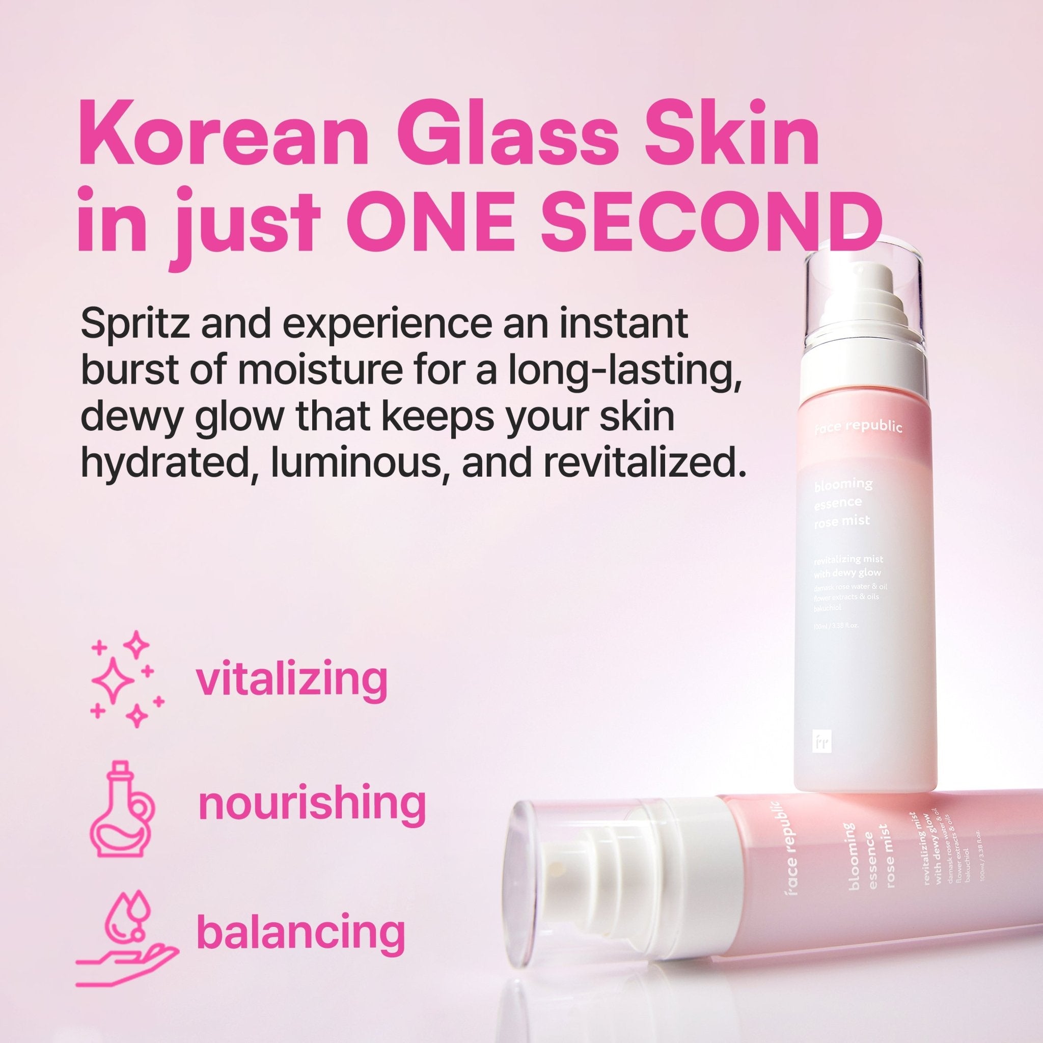 Face Republic - Blooming Essence Rose Mist 100ml - Mr.PMU