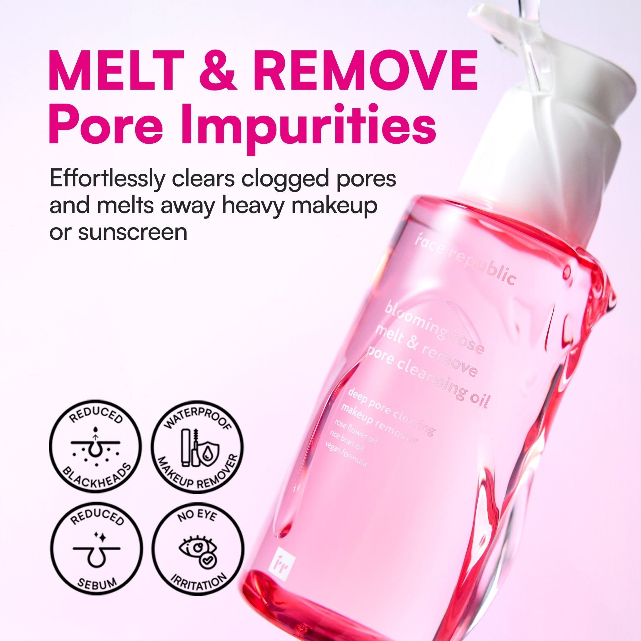 Face Republic - Blooming Rose Melt & Remove Pore Cleansing Oil 150ml - Mr.PMU