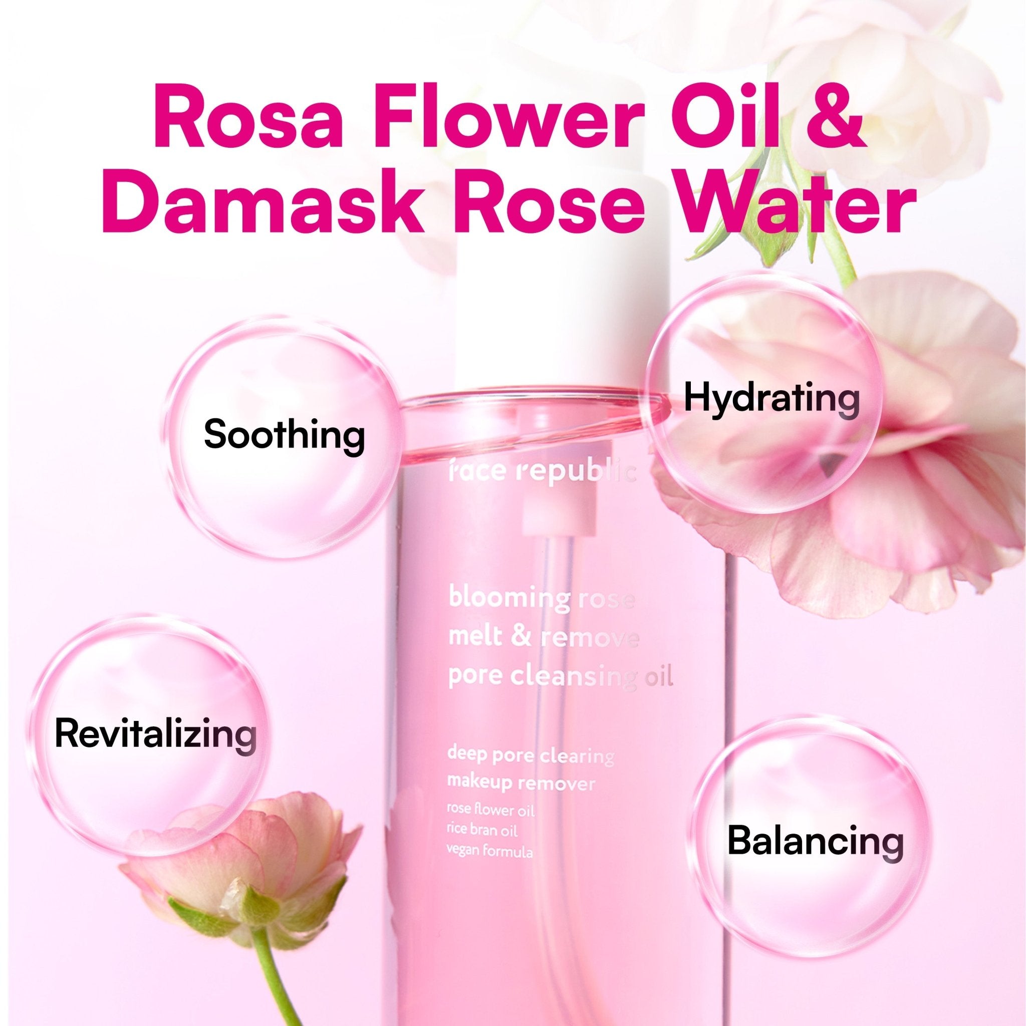 Face Republic - Blooming Rose Melt & Remove Pore Cleansing Oil 150ml - Mr.PMU