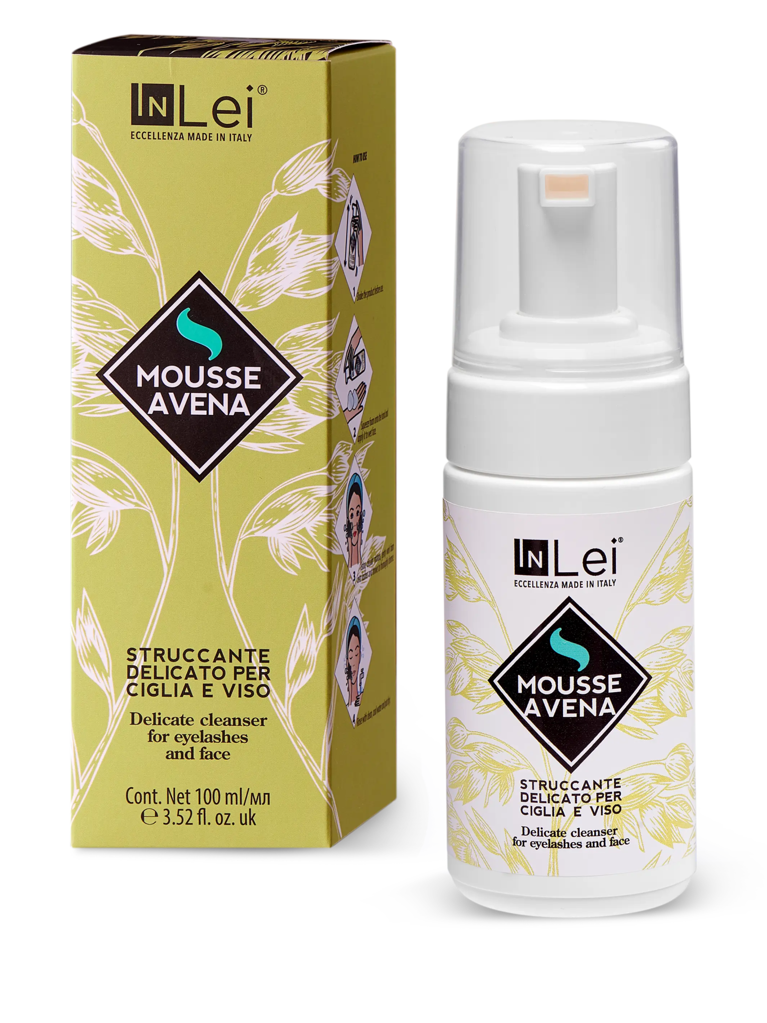 MOUSSE AVENA struccante delicato per ciglia e viso 100ml - Mr.PMU