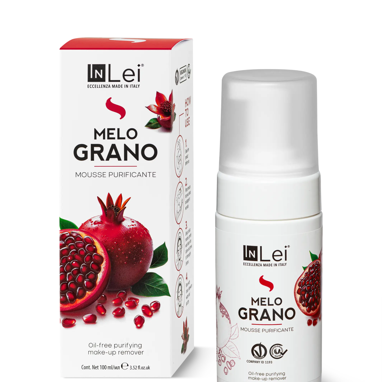 MOUSSE MELOGRANO desmaquillante purificante para pestañas, cejas y rostro 100ml - Mr.PMU