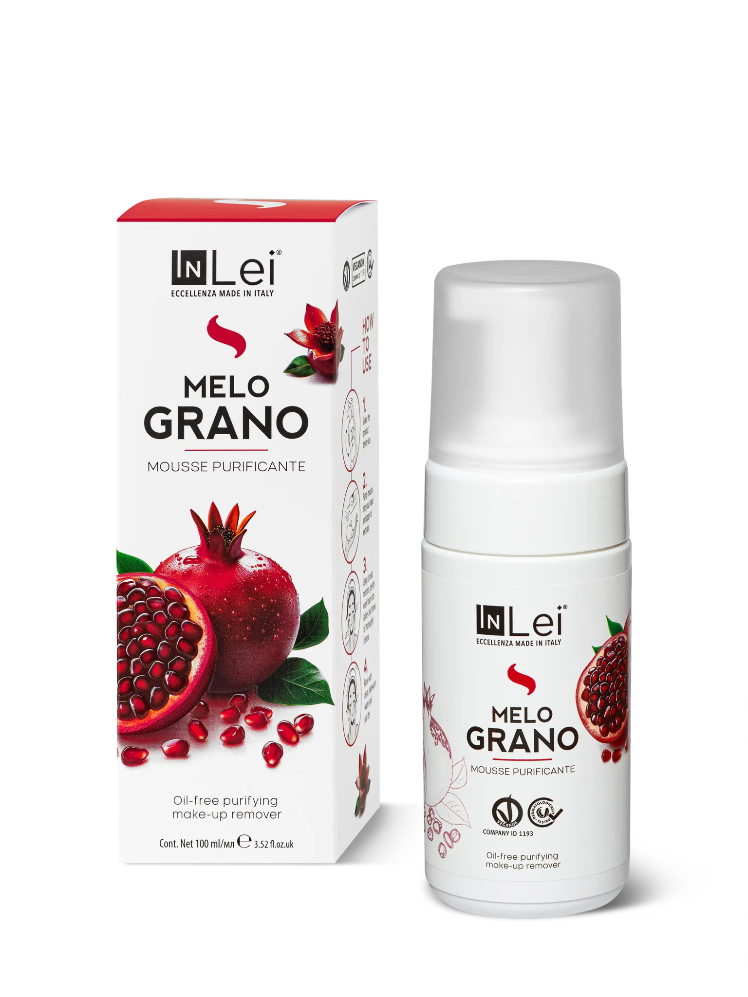 MOUSSE MELOGRANO desmaquillante purificante para pestañas, cejas y rostro 100ml - Mr.PMU