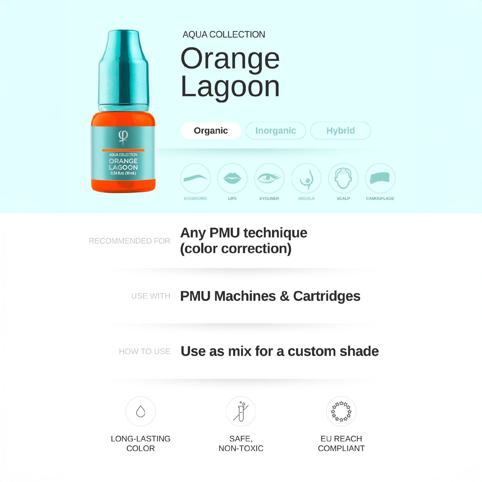 Pigmento Orange Lagoon PMU 10ml - Mr.PMU