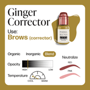 Perma Blend Luxe PMU Ink - Corrector Ginger 15ml - mrpmu