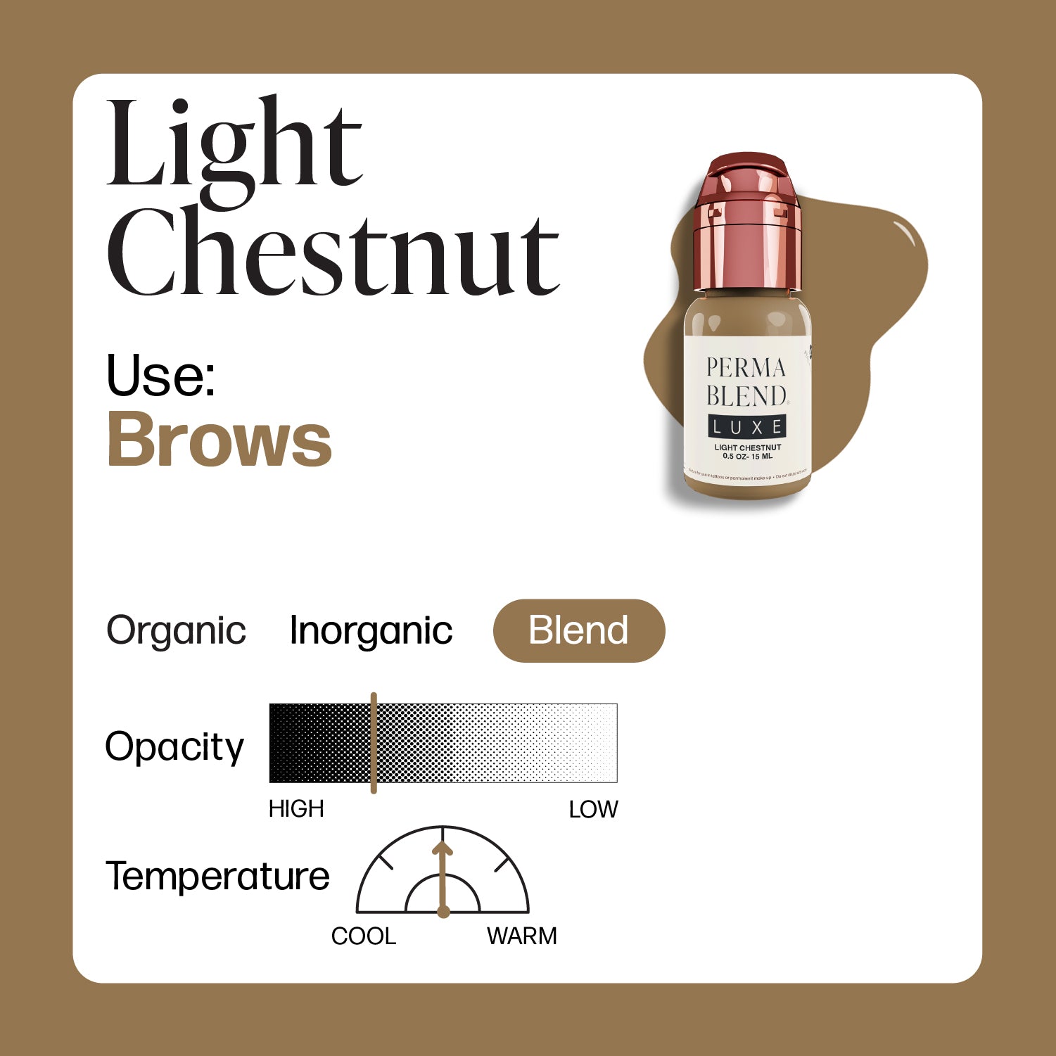 Perma Blend Luxe PMU Ink - Castaño Claro 15ml - mrpmu
