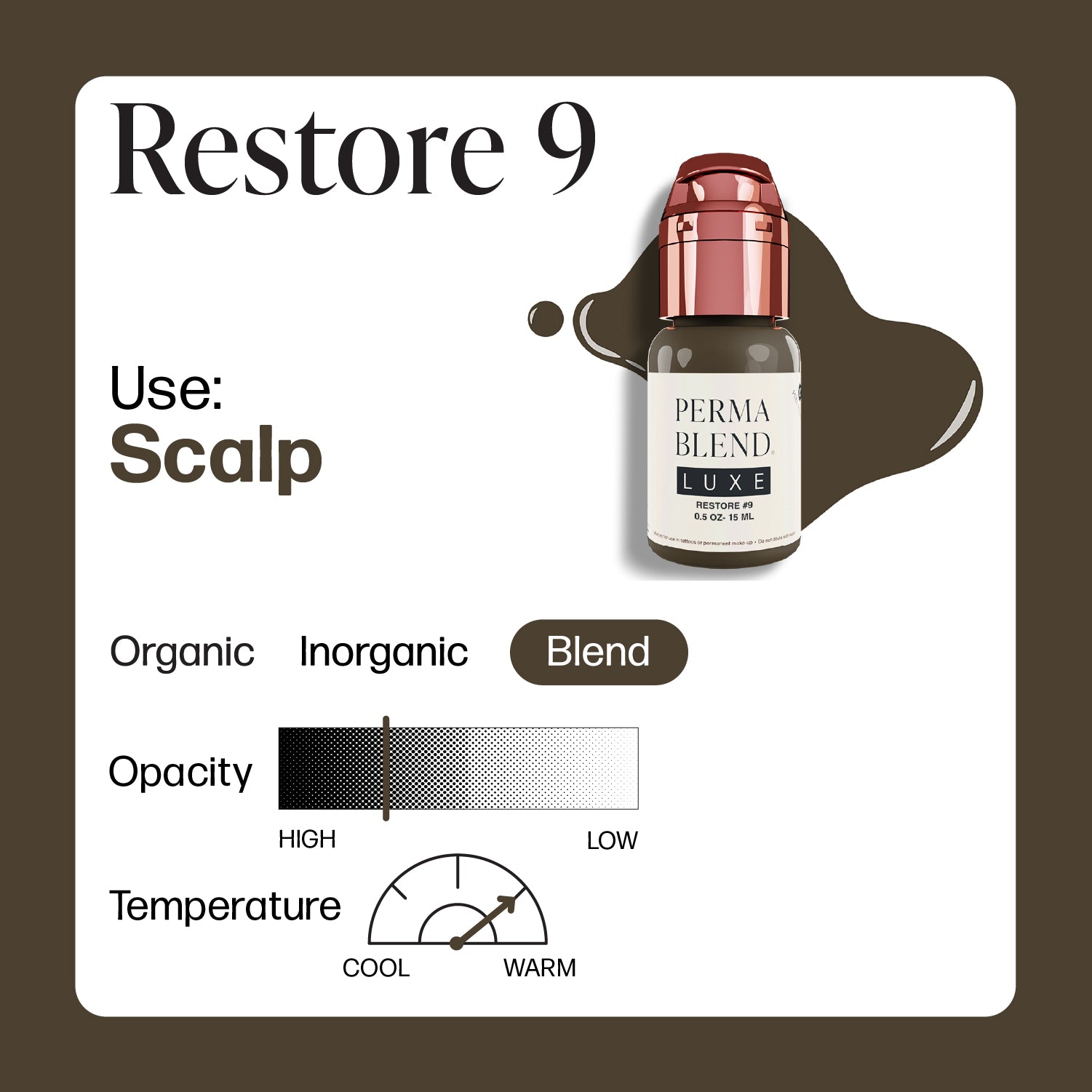 Perma Blend Tinta Luxe PMU - Restore #9 15ml - mrpmu