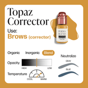 Perma Blend Luxe PMU Ink - Corrector Topaz 15ml - mrpmu
