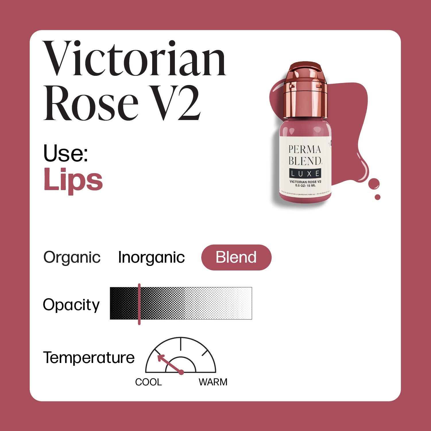 Perma Blend Luxe PMU Ink - Victorian Rose v2 15ml - mrpmu