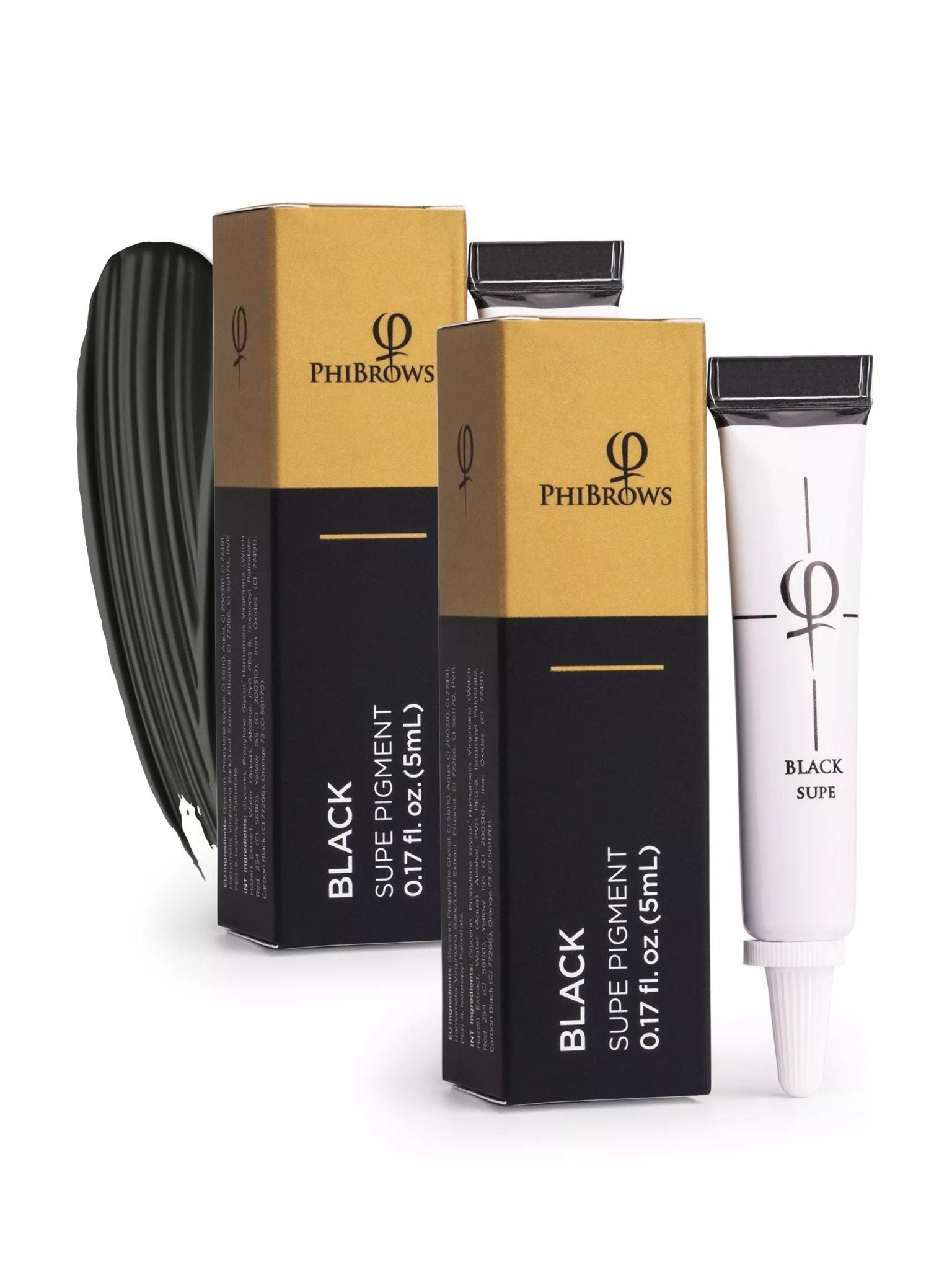 PhiBrows Black SUPE Pigment 5ml - 2pcs - Mr.PMU