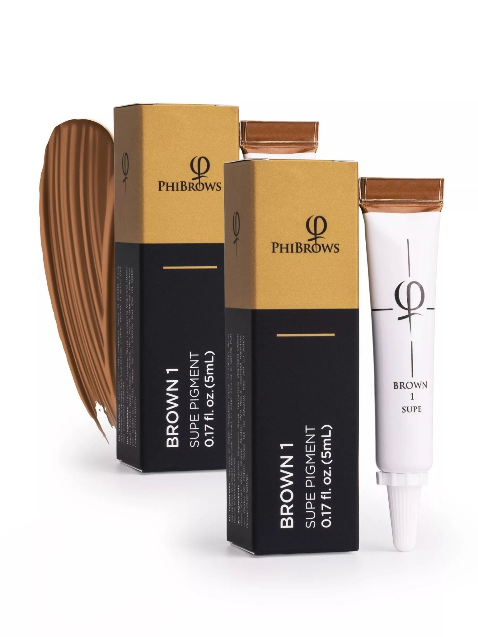 PhiBrows Brown 1 SUPE Pigment 5ml - 2pcs - Mr.PMU
