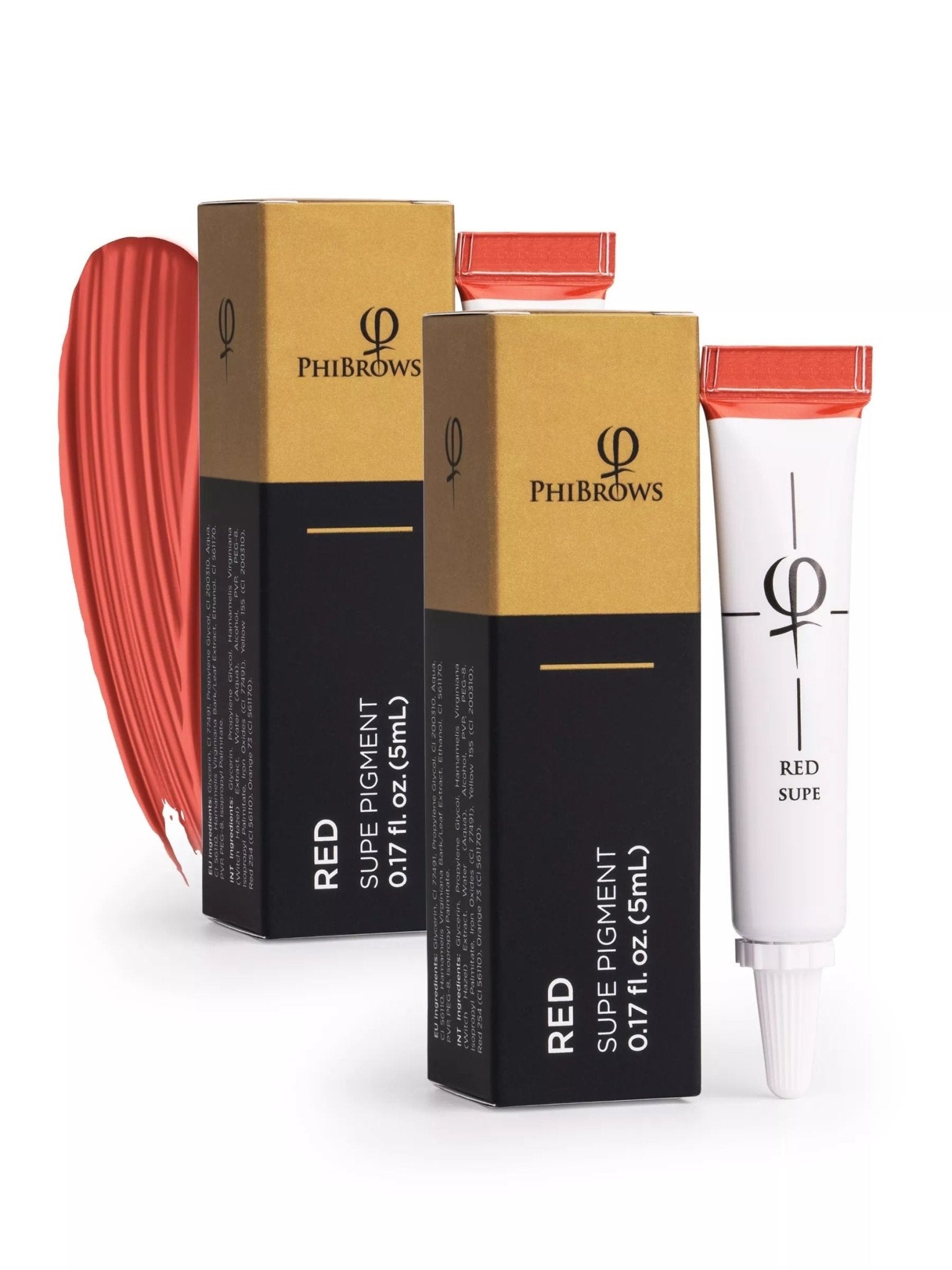 PhiBrows Red SUPE Pigment 5ml - 2pcs - Mr.PMU