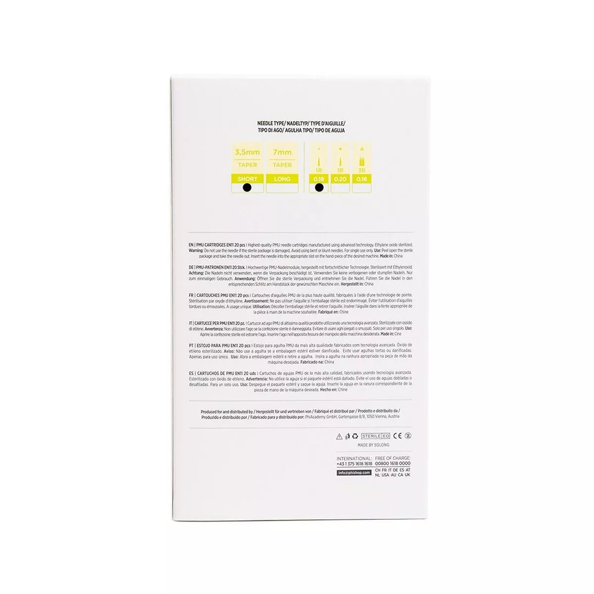 PMU Cartridges 0.18 1R, 3.5mm taper (EN11) 20 pcs - Mr.PMU