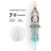 PMU Cartridges 0.18 7F - 3.5mm Curved Flat (EN02B) 20 pcs - Mr.PMU