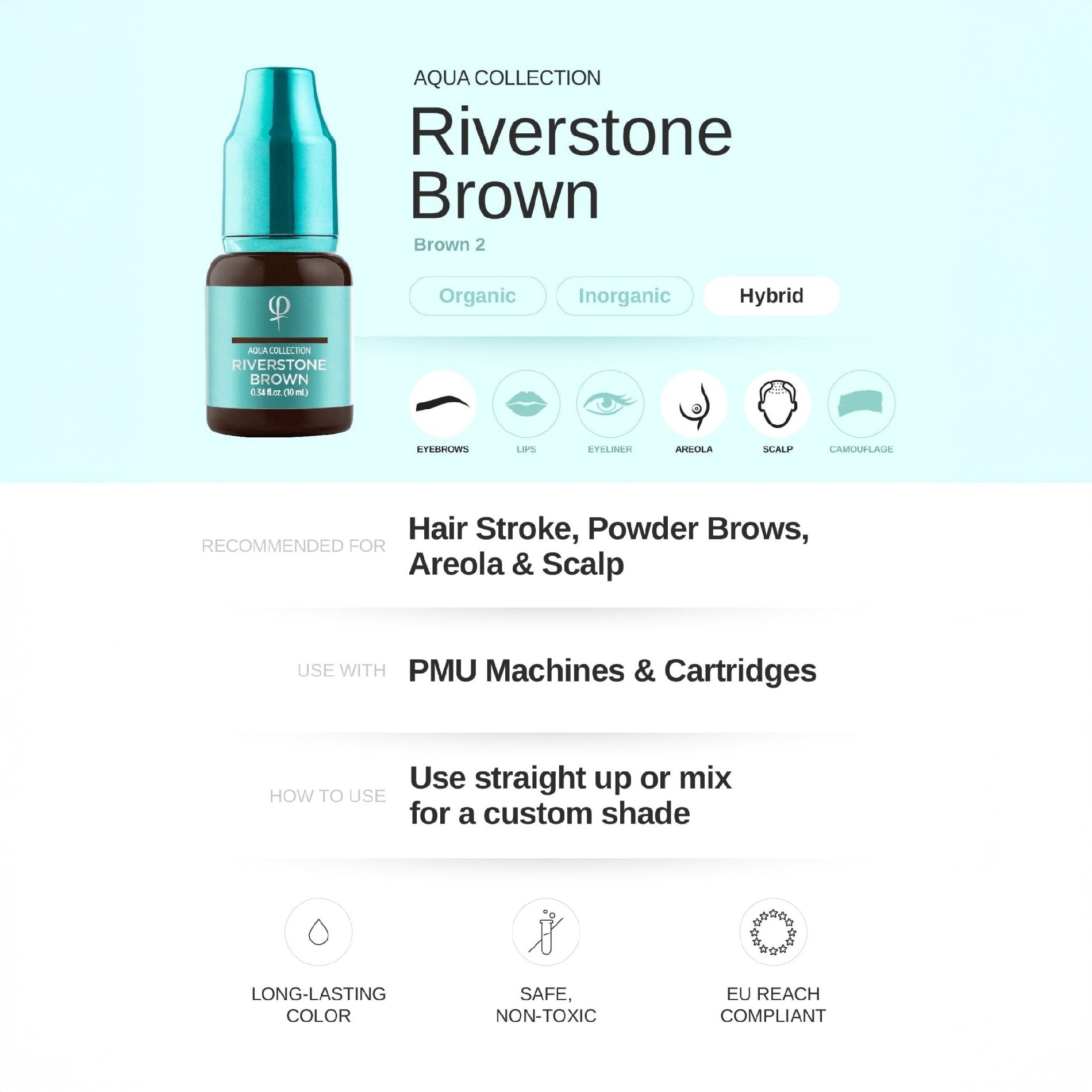 Pigmento PMU Riverstone Brown 10ml - Mr.PMU