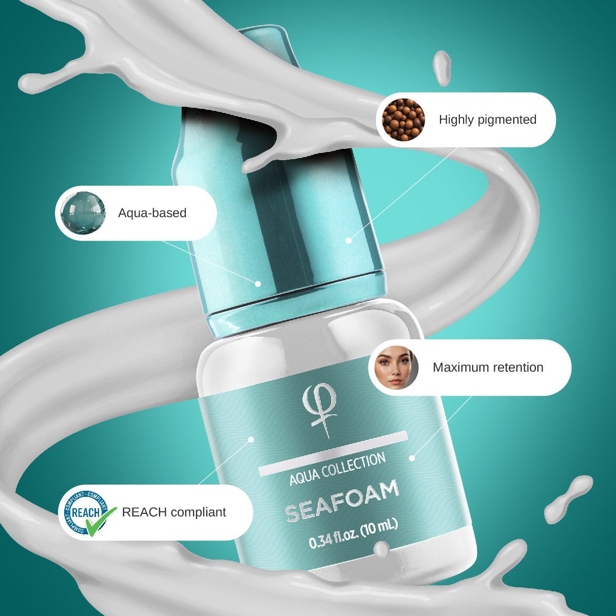 Pigmento Seafoam PMU 10ml - Mr.PMU
